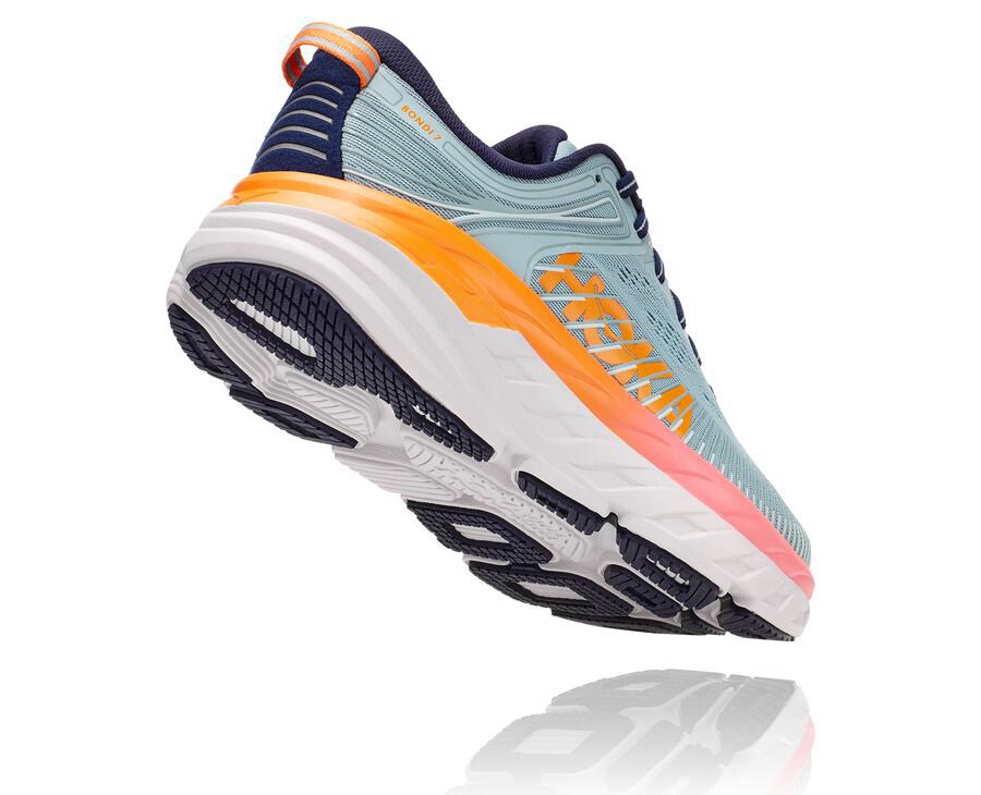 Zapatillas Running Hoka One One Mujer - Bondi 7 - Azules - FXD718920